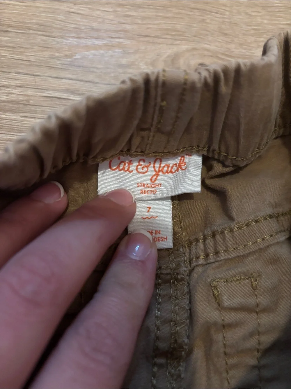Cat & Jack Kids Tan Pull-On Khaki Cargo Pants